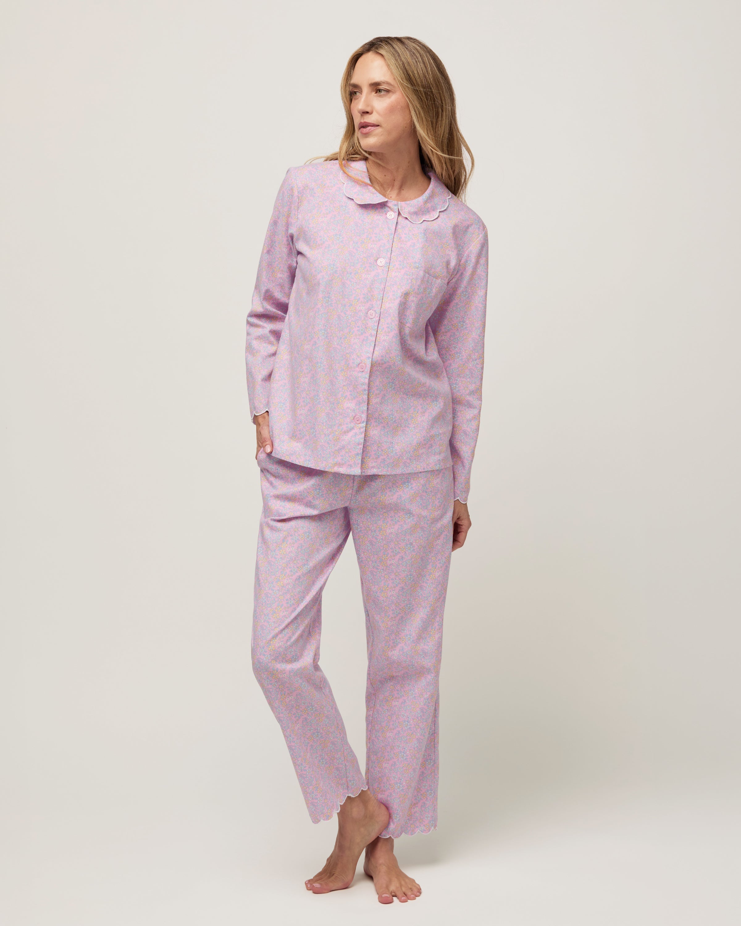 Women's Twill Colette Pajama Set in Fleur Blush