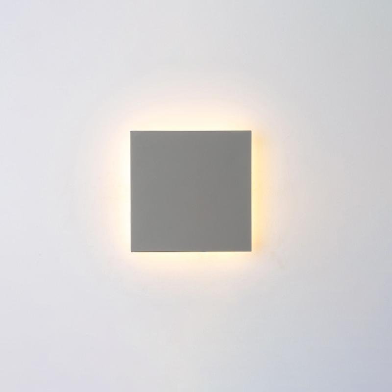 Flat Square Round LED Waterproof Black Modern Outdoor Wall Lights Wall Lamp