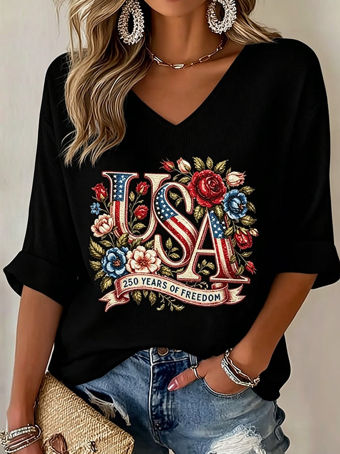 Women's 250th Anniversary Freedom Flower Art  Print   Vest