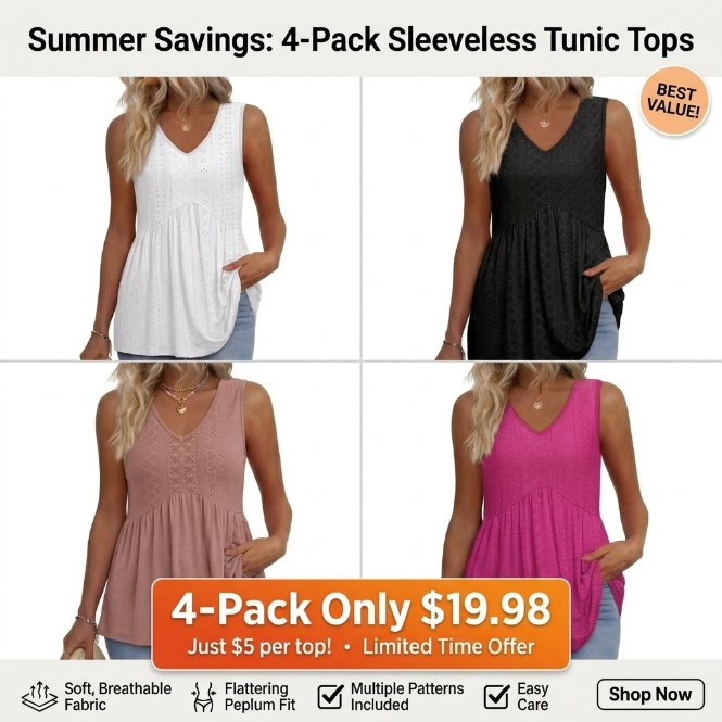 ✨Womens Tank Tops 2026 Flowy Peplum Tops Dressy Fabric Stretchy tank tops | No fear of belly fat✨