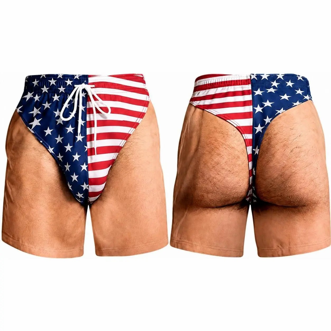 Men's Patriotic Swim Trunks – American Flag 