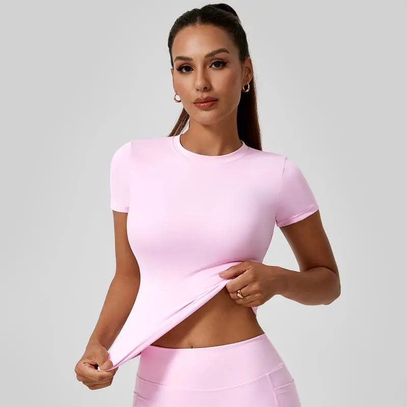 Sports Tee And Long Shirt Round Neck Slim T-shirt