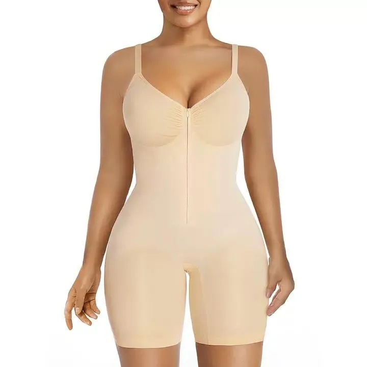 Shapewear for Women Tummy Control Bodysuits Zip-Up Comfort Ultra Stretch Fabric