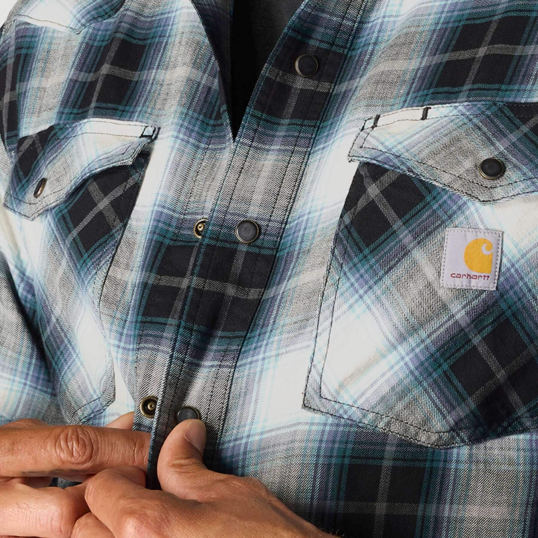 CHT Montana Rugged Flex Relaxed Fit Lightweight Long-Sleeve Snap-Front Plaid Shirt 107016
