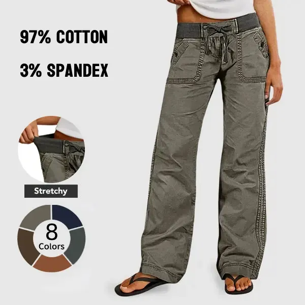 ⚡FINAL SALE⚡- Women's High Stretch Mid Rise Straight Pants