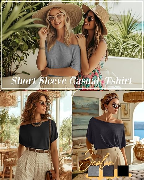 🧼Women’s Everyday Solid Color Basic Tee – Casual Short Sleeve Shirt