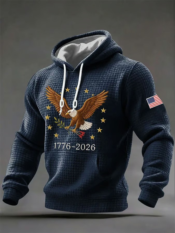 Men'S Classic Casual Printed Hooded Sweatshirt