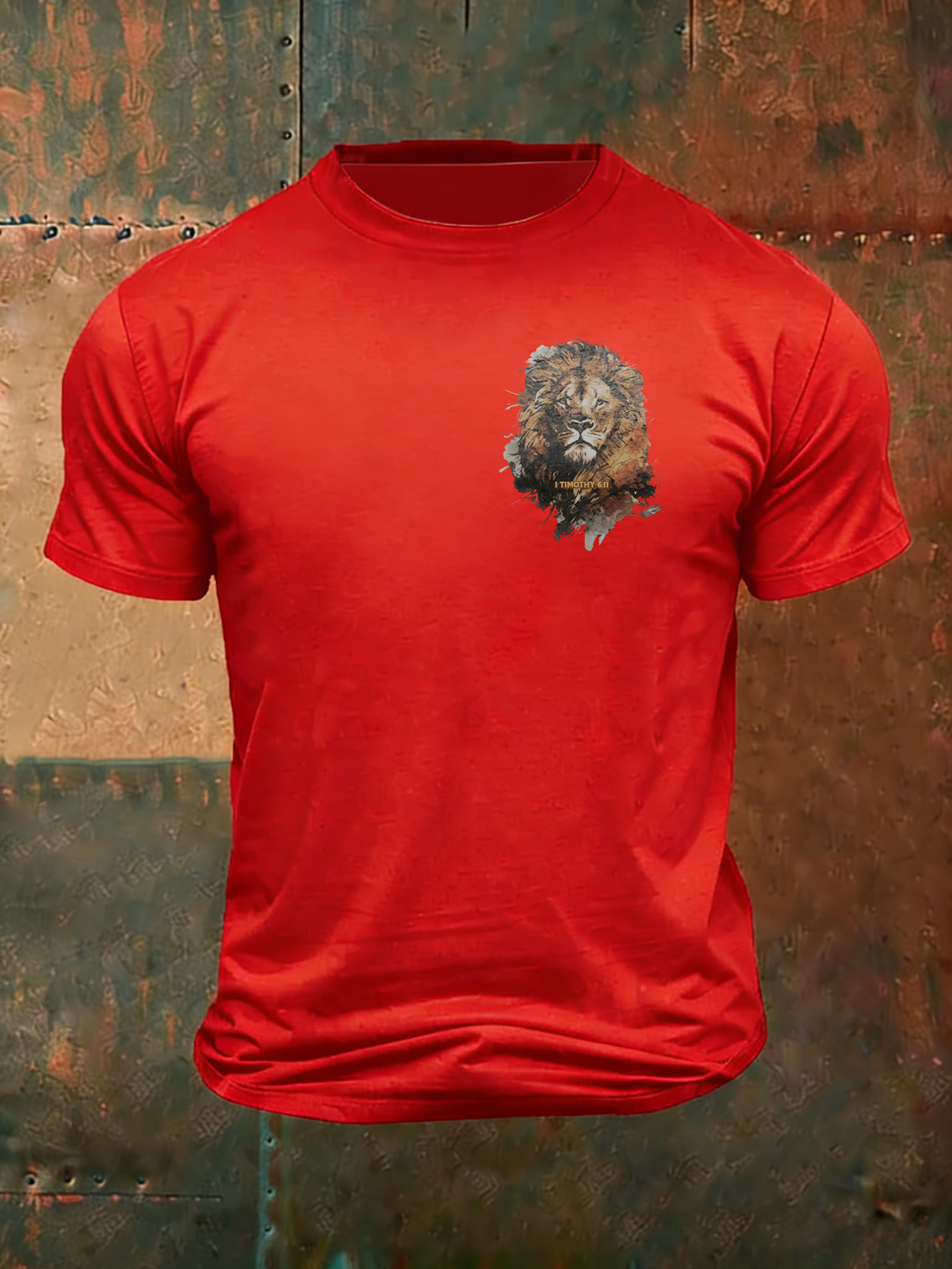Men'S Casual Faith Jesus Letter Printed Round Neck T-Shirt