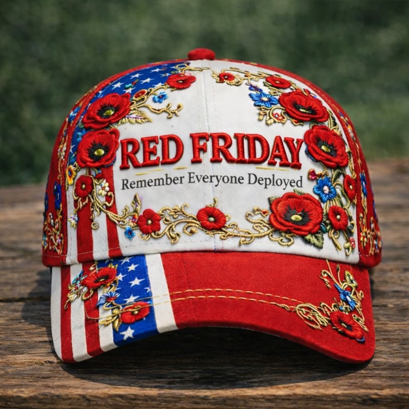 Red Friday Print Casual Hat (Unisex)