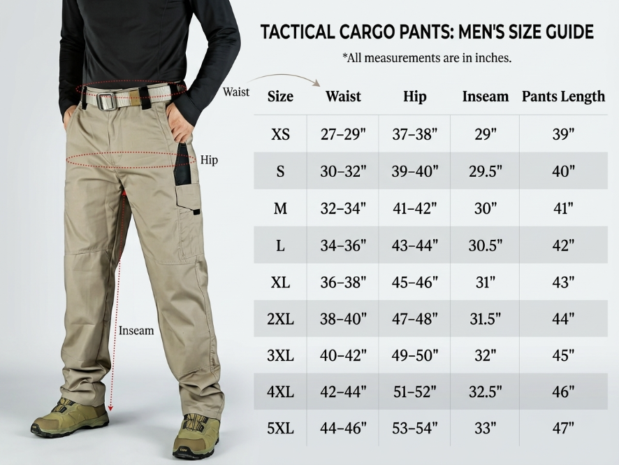 Men's Solid Color Tactical Work Pants,230g/m² new fabric，with Multiple Pockets and Zipper Closures