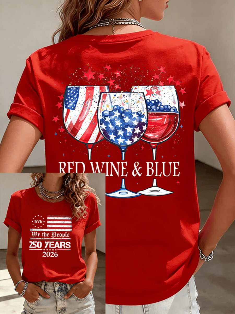 Women's 1776-2026 Anniversary Celebration Printed T-Shirt