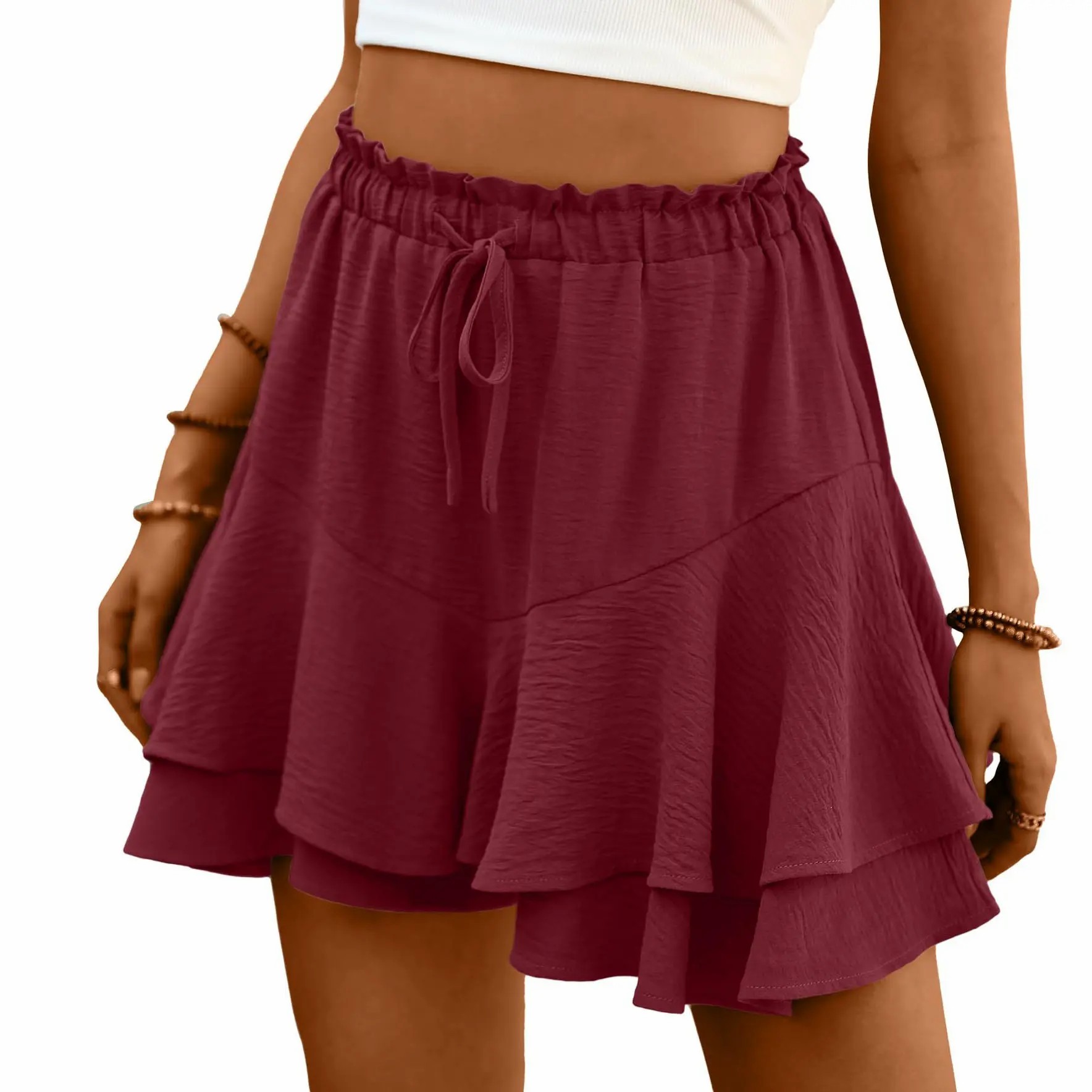 Women's High Waist Butterfly Flowy Skort