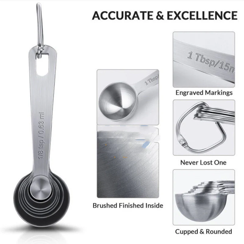 14PC Stainless Steel Measuring Cup and Measuring Spoon Set