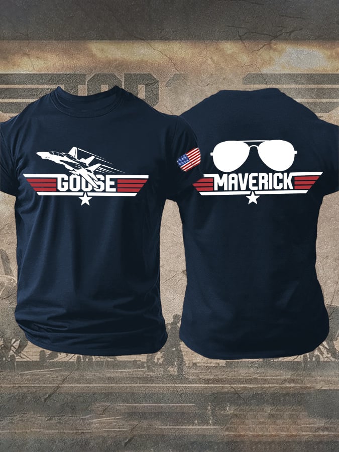 Men's Retro Goose And Maverick Print T-Shirt