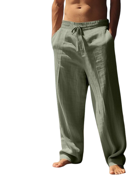 🔥Men's High-Quality Linen Straight Leg Pants - Casual Fit🔥