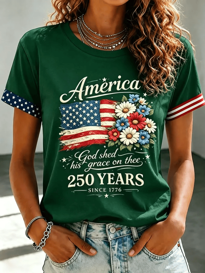 Women's America 1776-2026 Freedom Print T-shirt