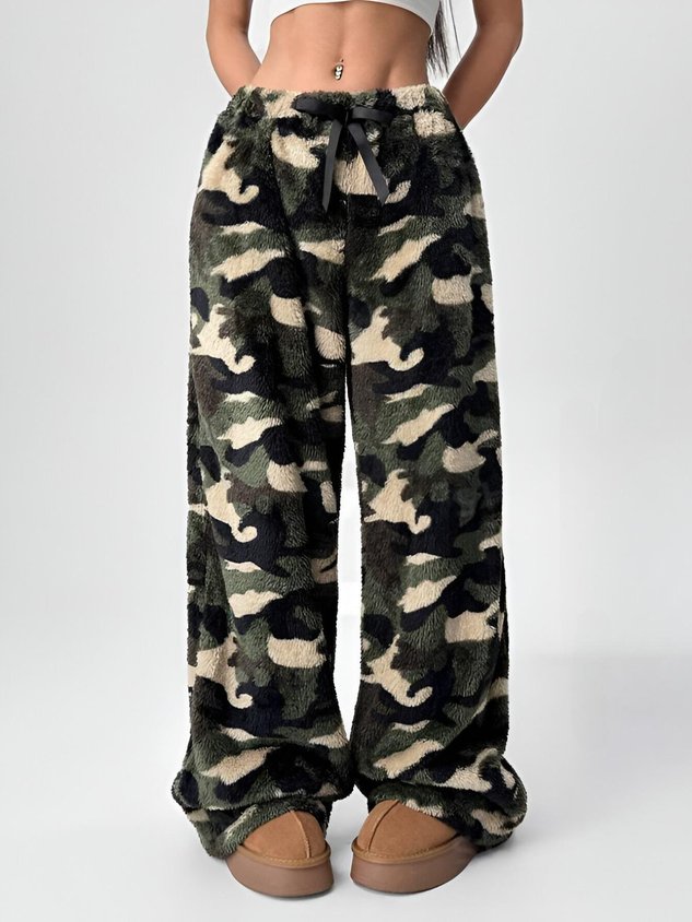 Loose Simple Leopard Pants
