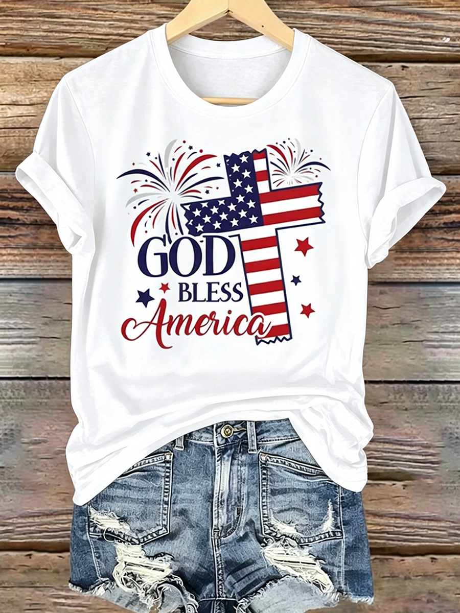 250Th Anniversary Commemorative Faith Printed Round Neck Top In The United States