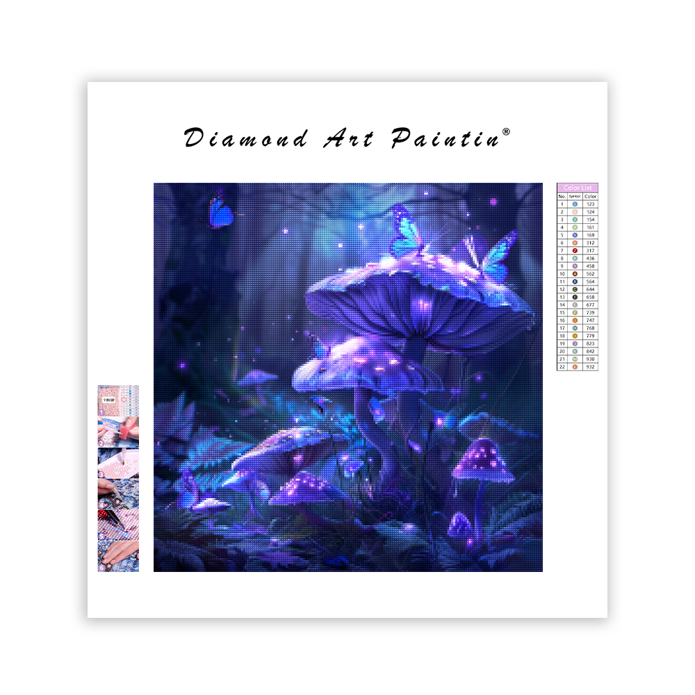 Enchanted Mushroom Glow - Diamond Painting
