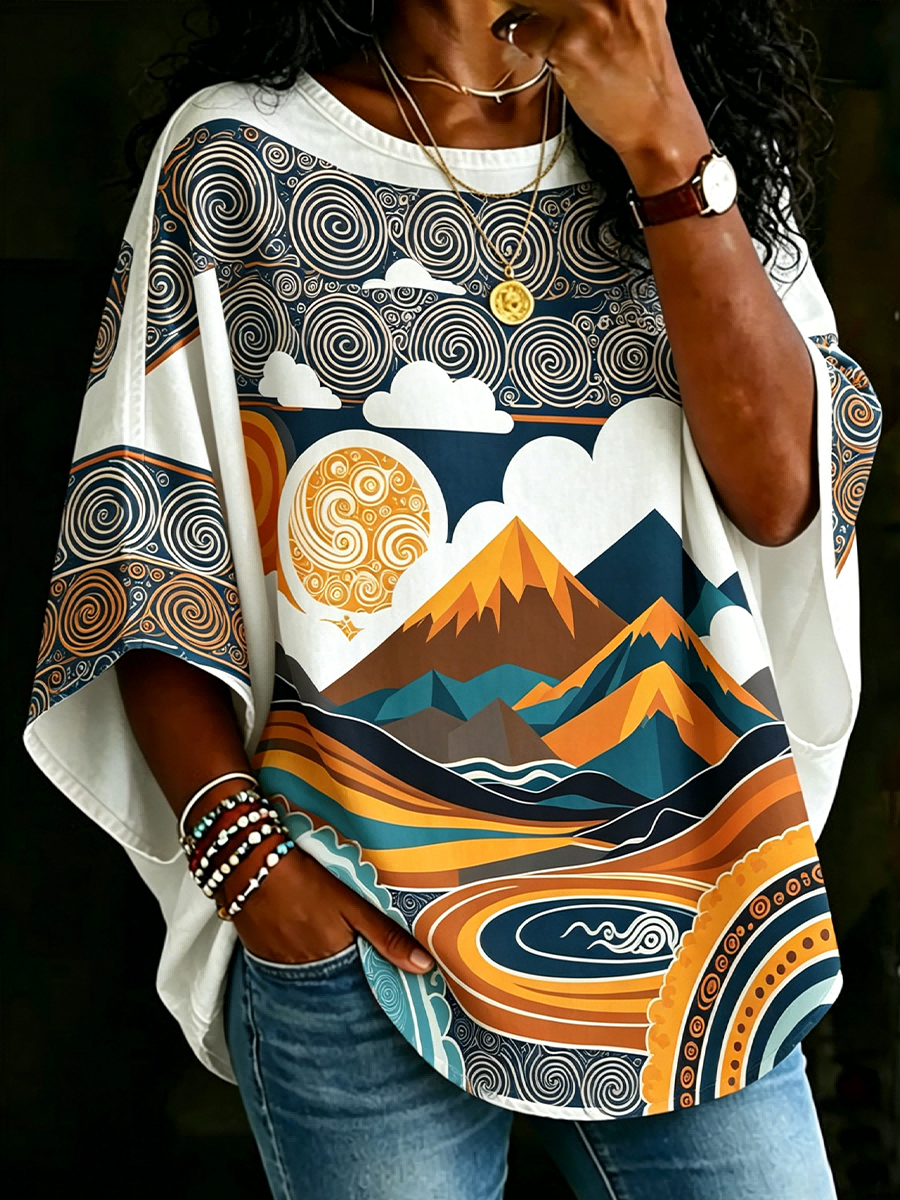 Women's Stylish Tribal Print T-Shirt