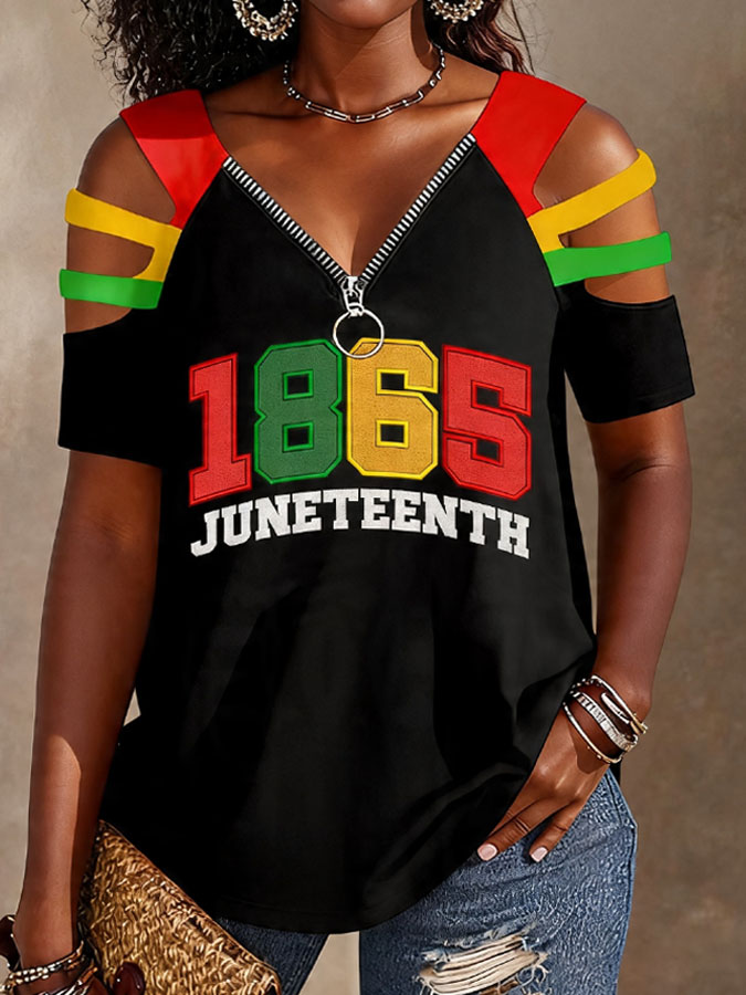 Women'S Juneteenth Printed Casual Top