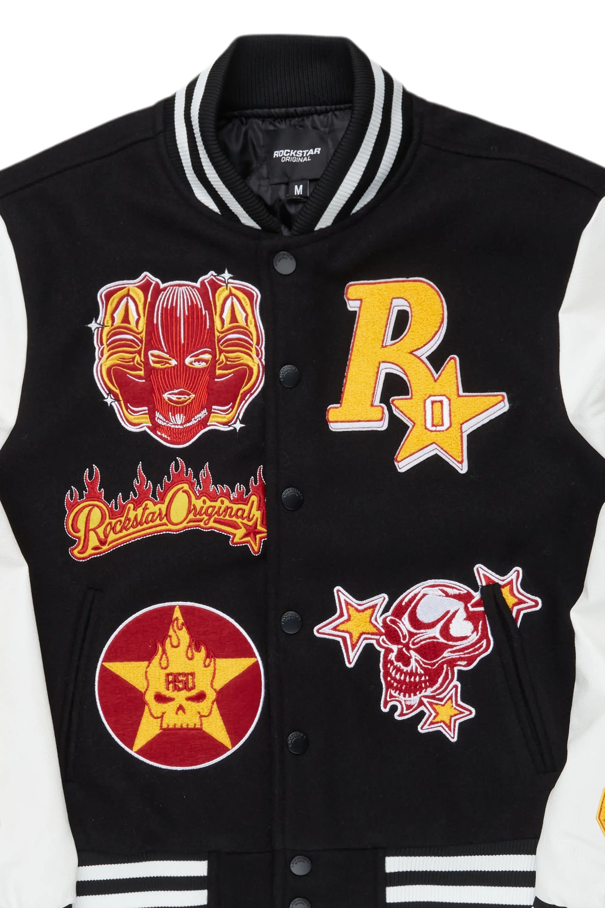 lonnesha Black Oversized Varsity Jacket