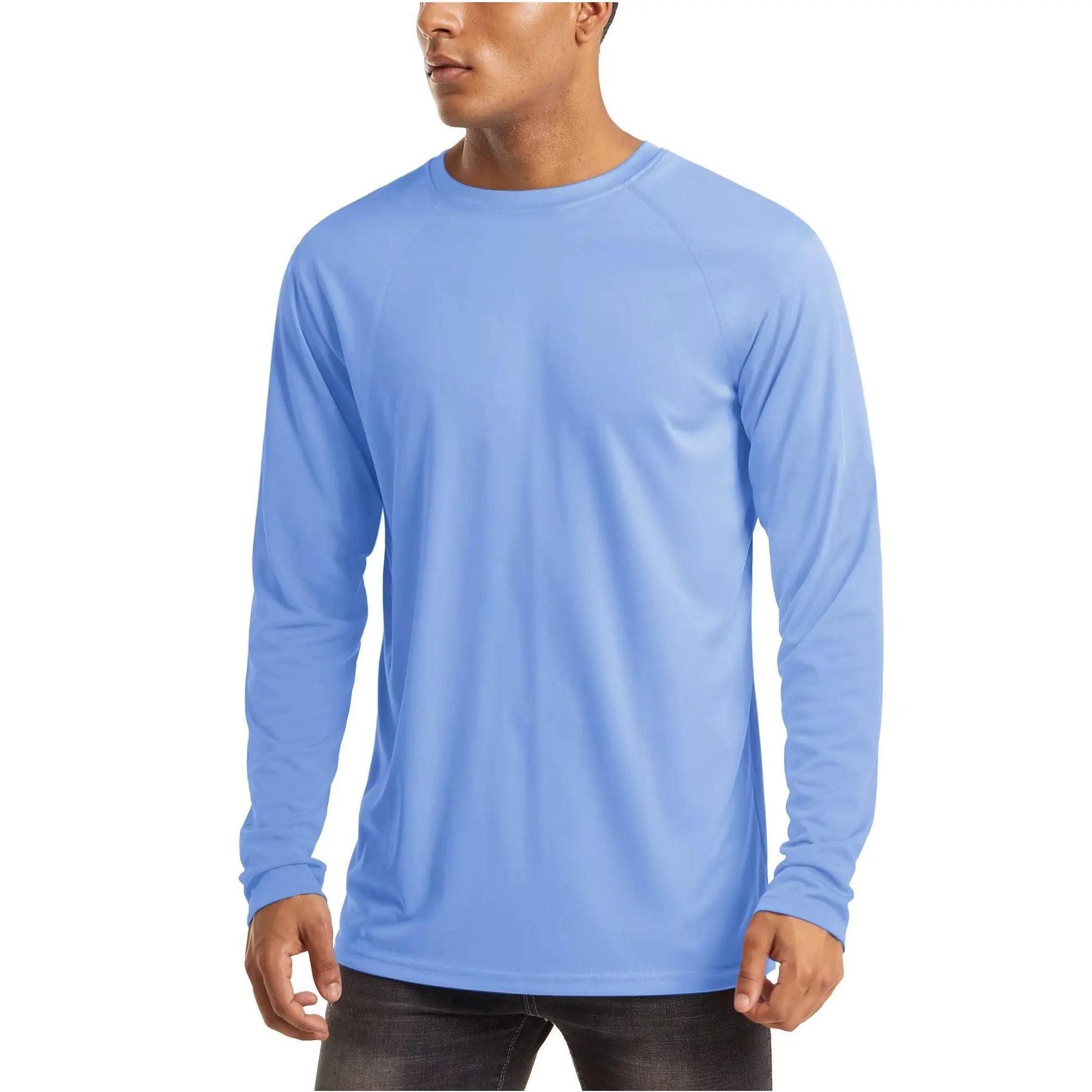 Men's UPF 50+ Long Sleeves Shirts Quick Dry Lightweight Summer Sportswear Tops for Swimming