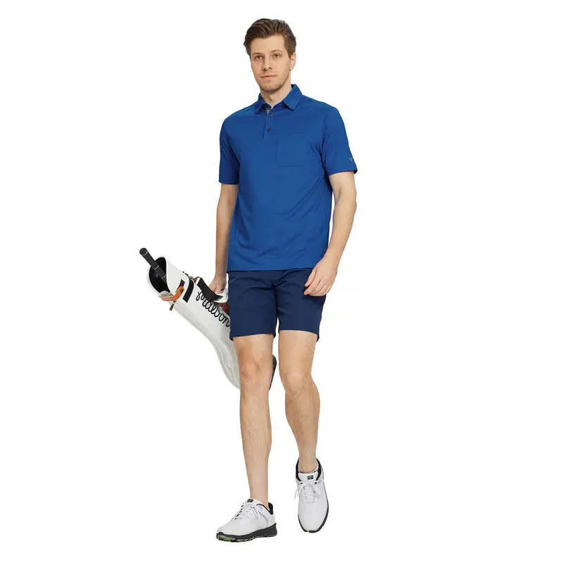 Men's Jacquard Pocket Polo Shirt