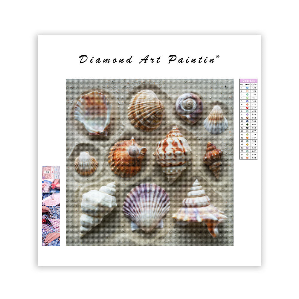 Coastal Shell Harmony - Diamond Painting