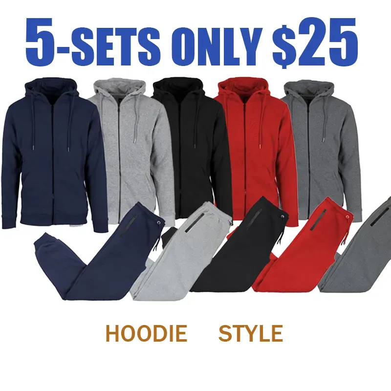 Men's Striped Tracksuit Set - 2 Full Sets
