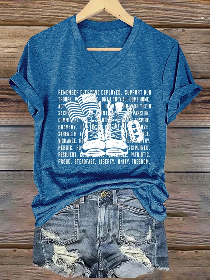 Women's Red Friday Print T-shirt