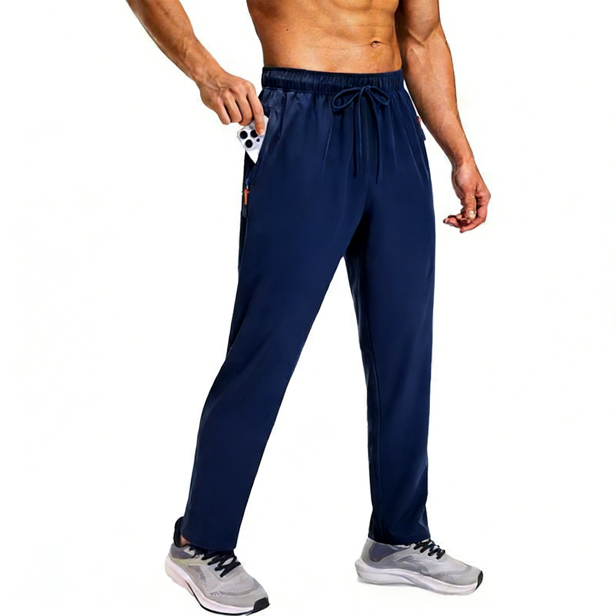 Men's Water-Repellent Quick-Dry Zipper Pocket Joggers