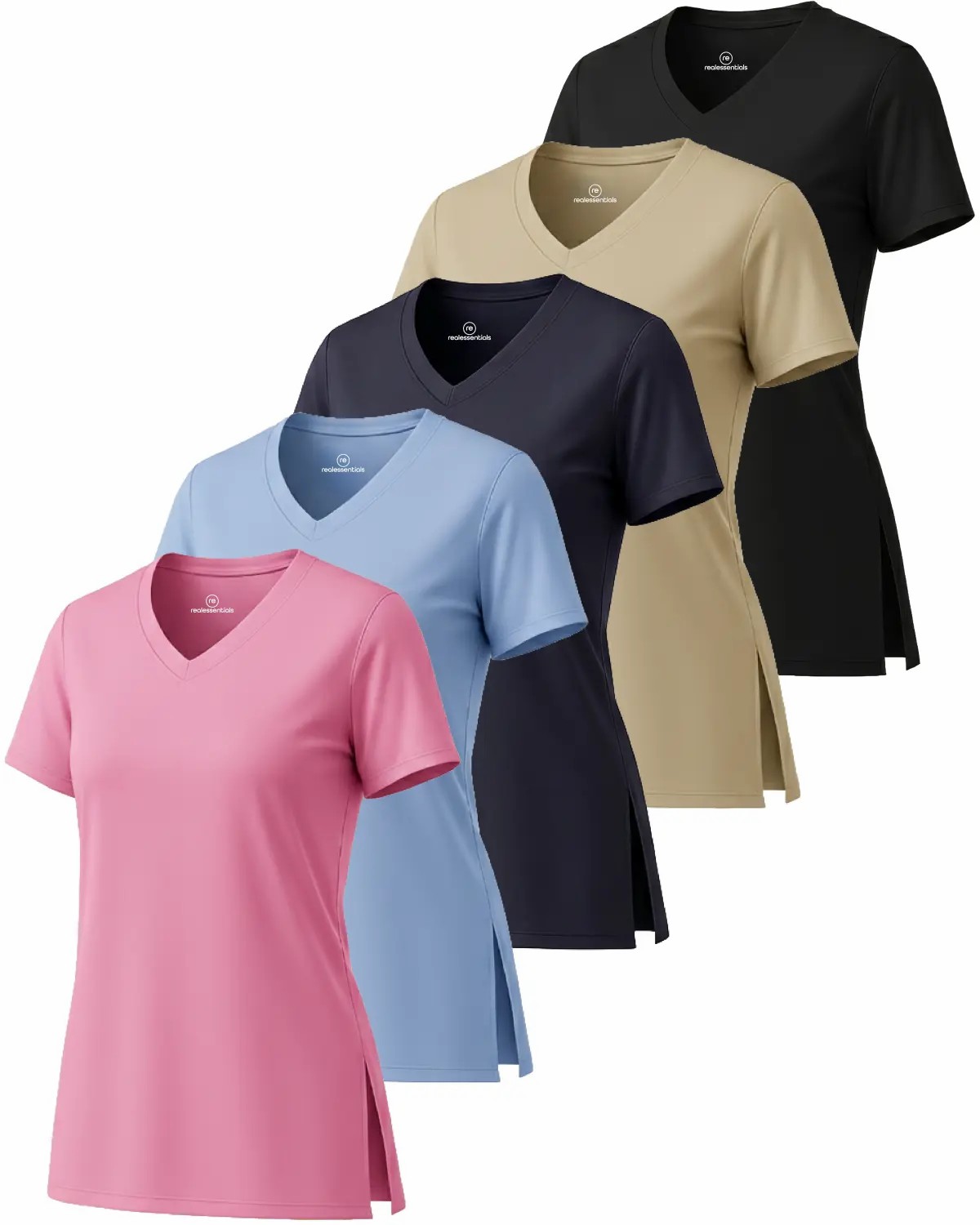 🏃 Women's 5-Pack V-Neck Active T-Shirts