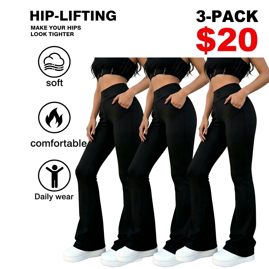 Women's High Stretch Micro Flare Sweatpants Soft Elastic Flare Yoga Pants