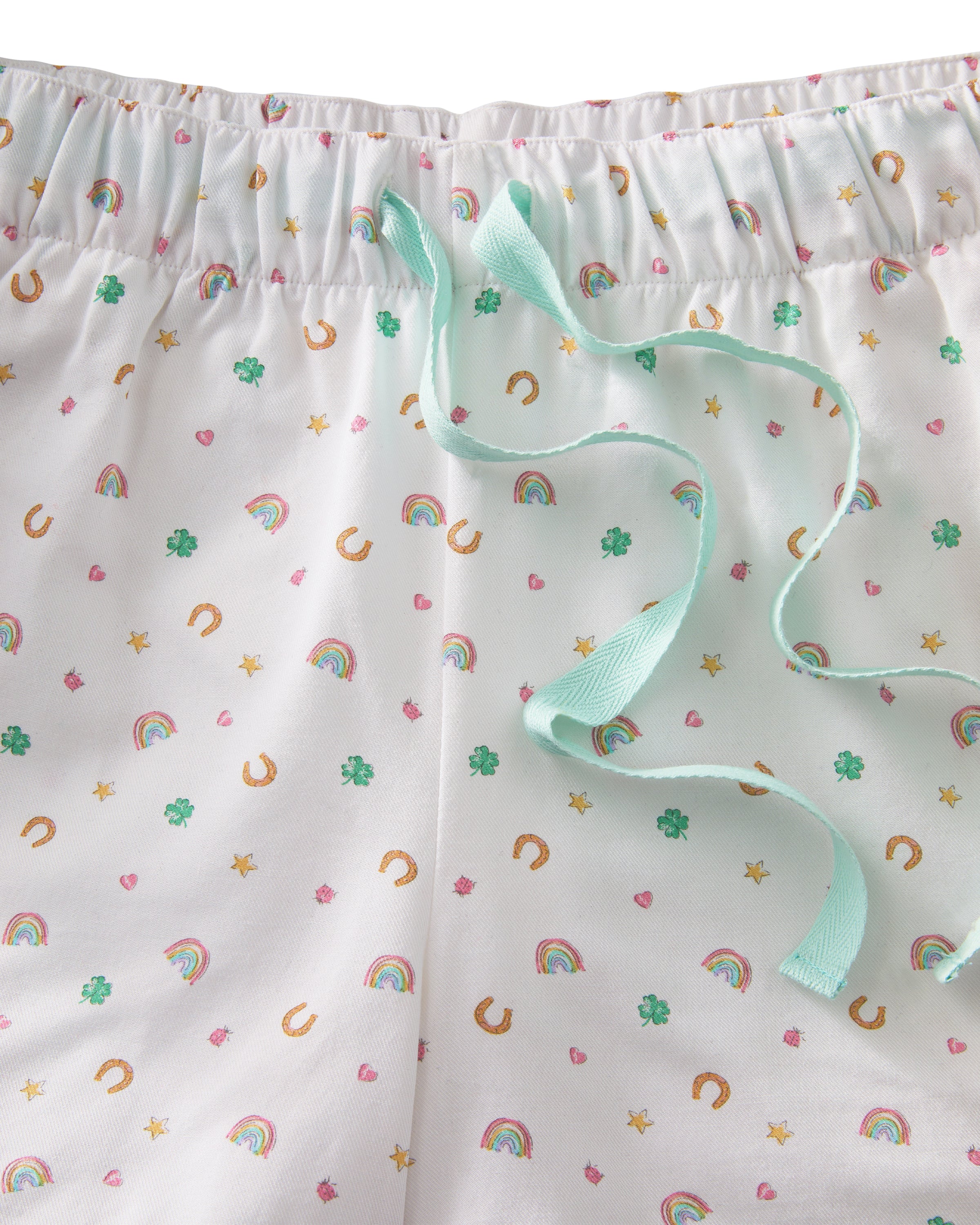Women's Twill Short Sleeve Short Set in Good Luck Charms