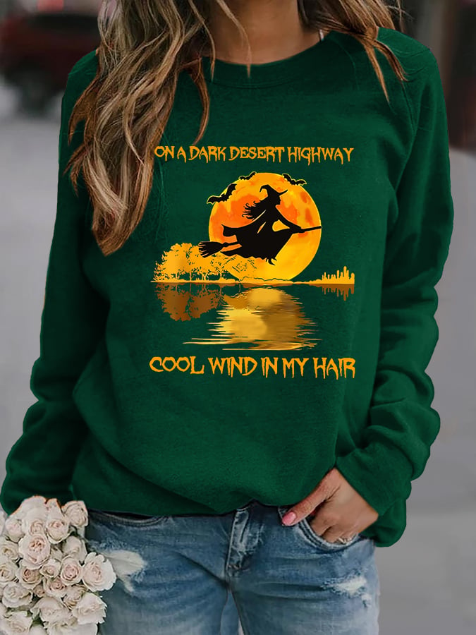 Vintage Print Long Sleeve Sweatshirt