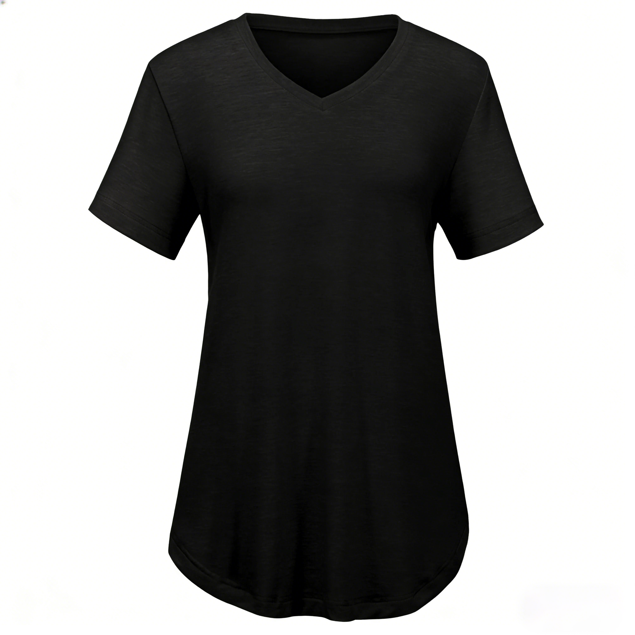 Women's Casual V-Neck Short Sleeve Tees