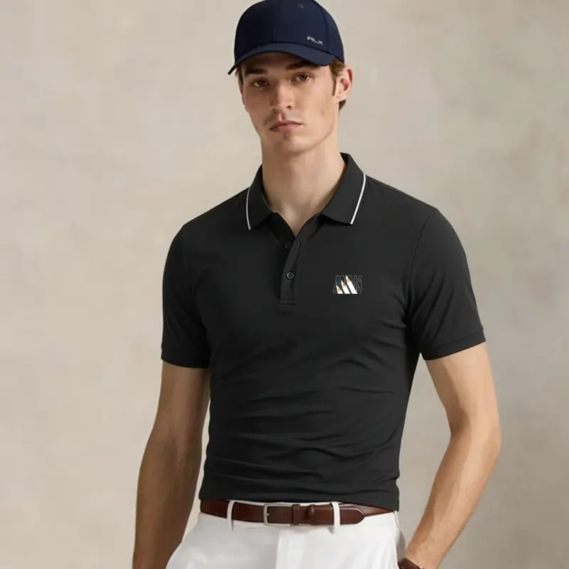 Men's polo shirt (with a structured collar), designed for business, golf, and casual occasions