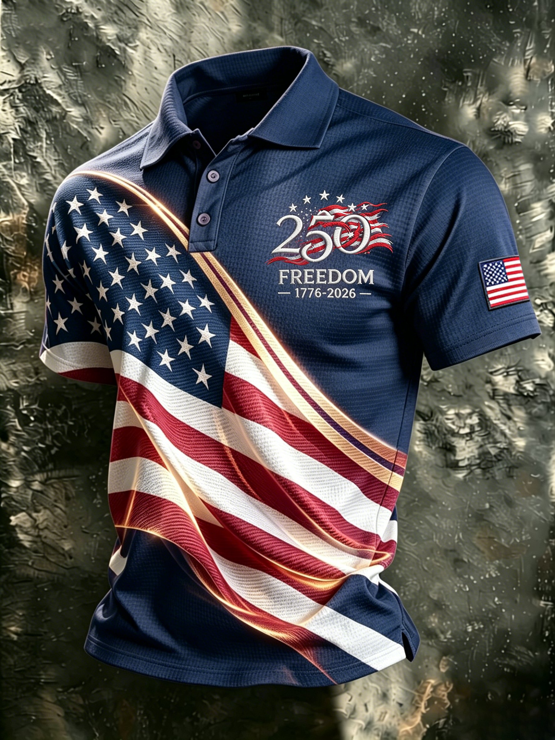 Men's U.S. 250th Anniversary Short-Sleeve Printed Polo Shirt