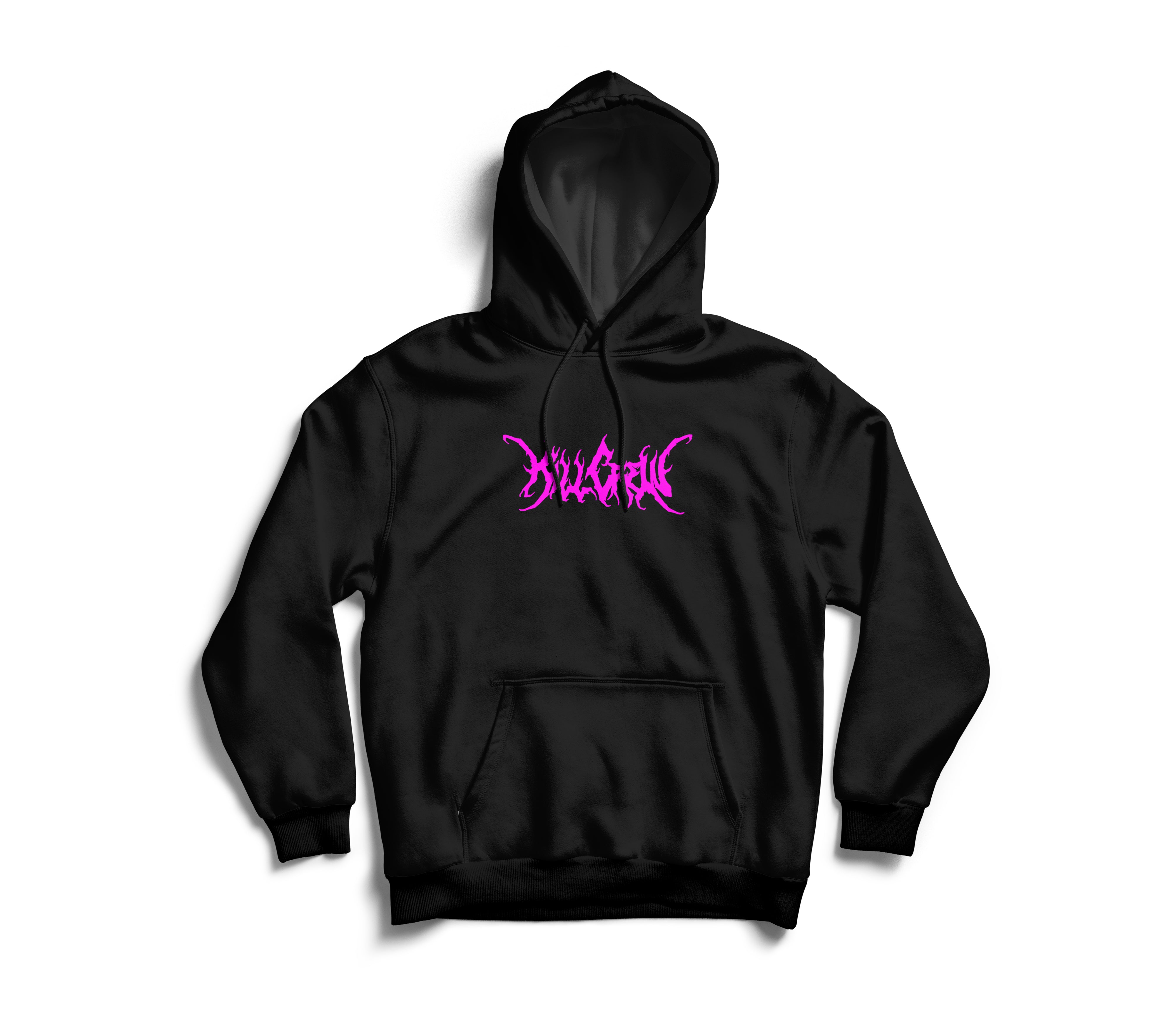 THE GYM IS MY PSYCH WARD HOODIE - PINK / BLACK