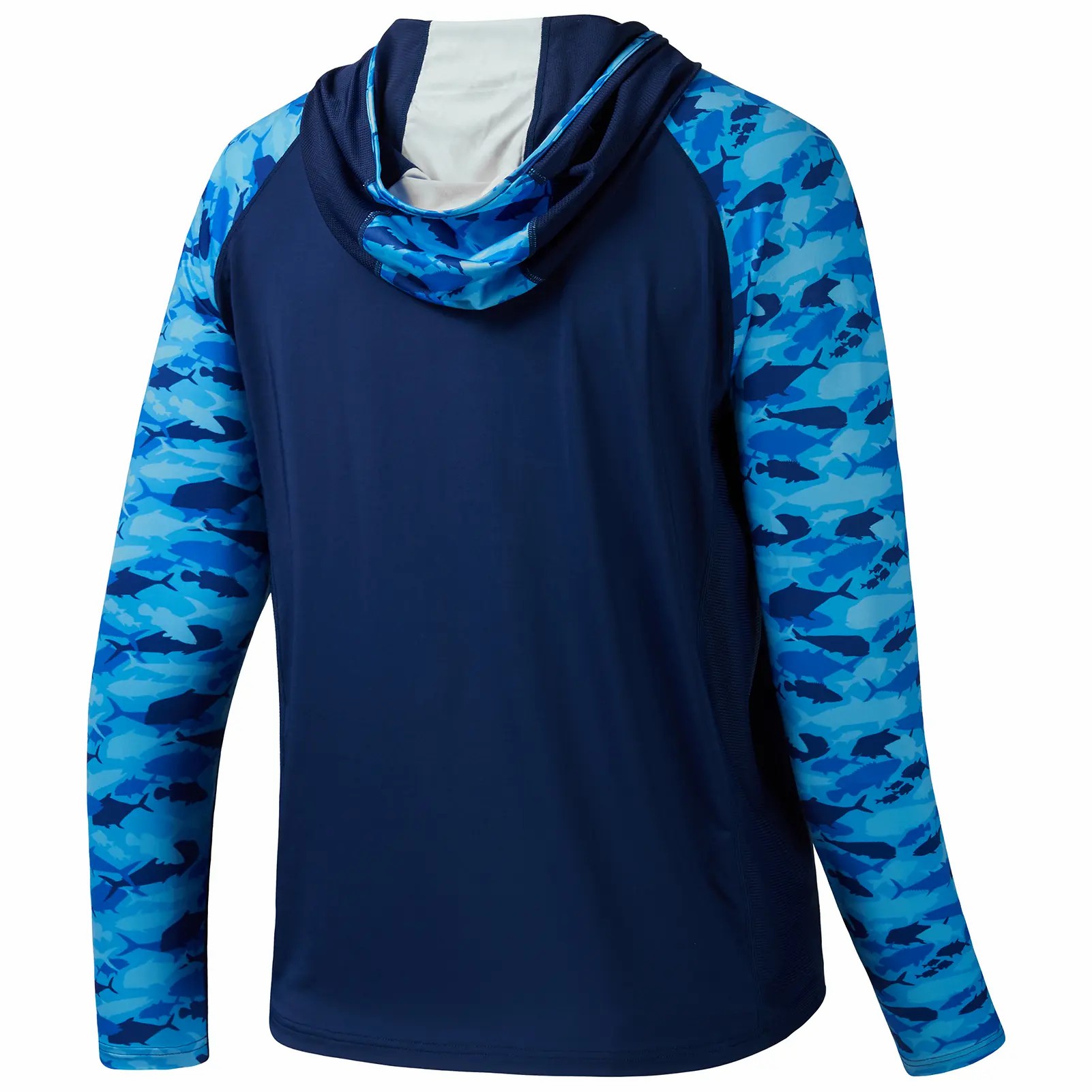 Men's UPF 50+ Long Sleeve Fishing Hoodie – Camo Cooling Shirt with Pockets & Thumbholes