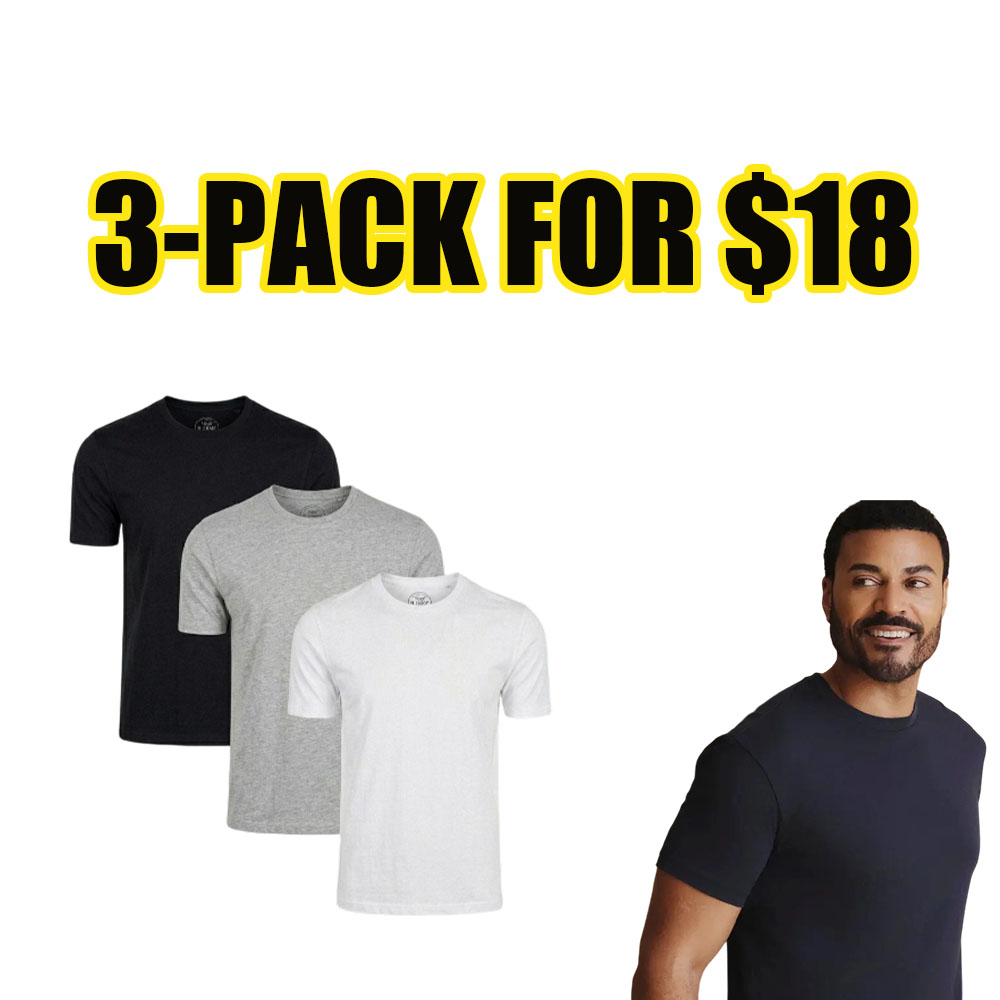 Men’s 10-Pack Essential Crew Neck T-Shirts – Everyday Premium Fit Basic Tee Set
