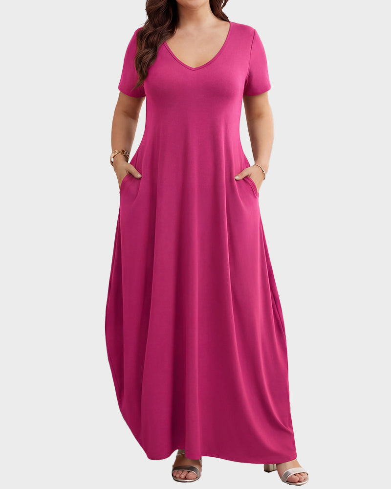 Slimming Maxi Lounge Dress with Pockets