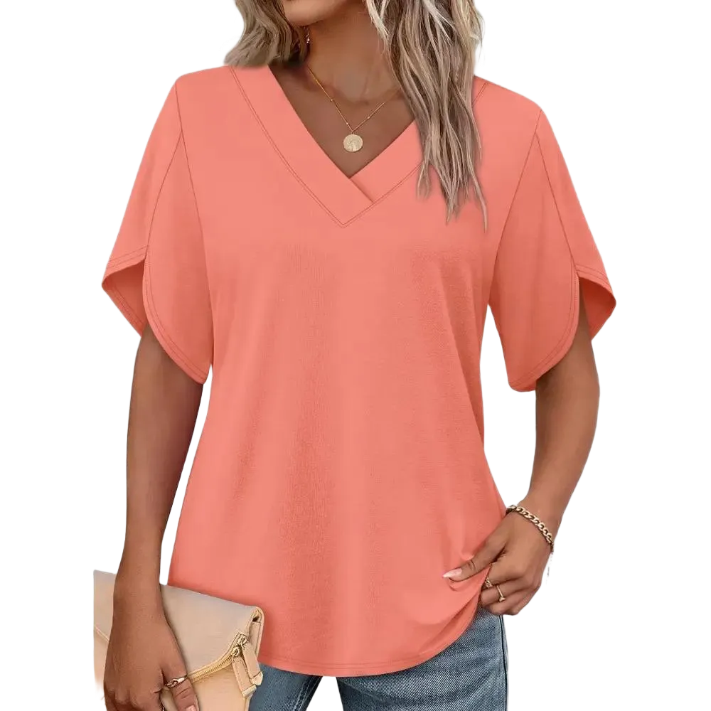 🔥8-PACK $24 - Women's Summer Tops Short Petal Sleeve Shirts
