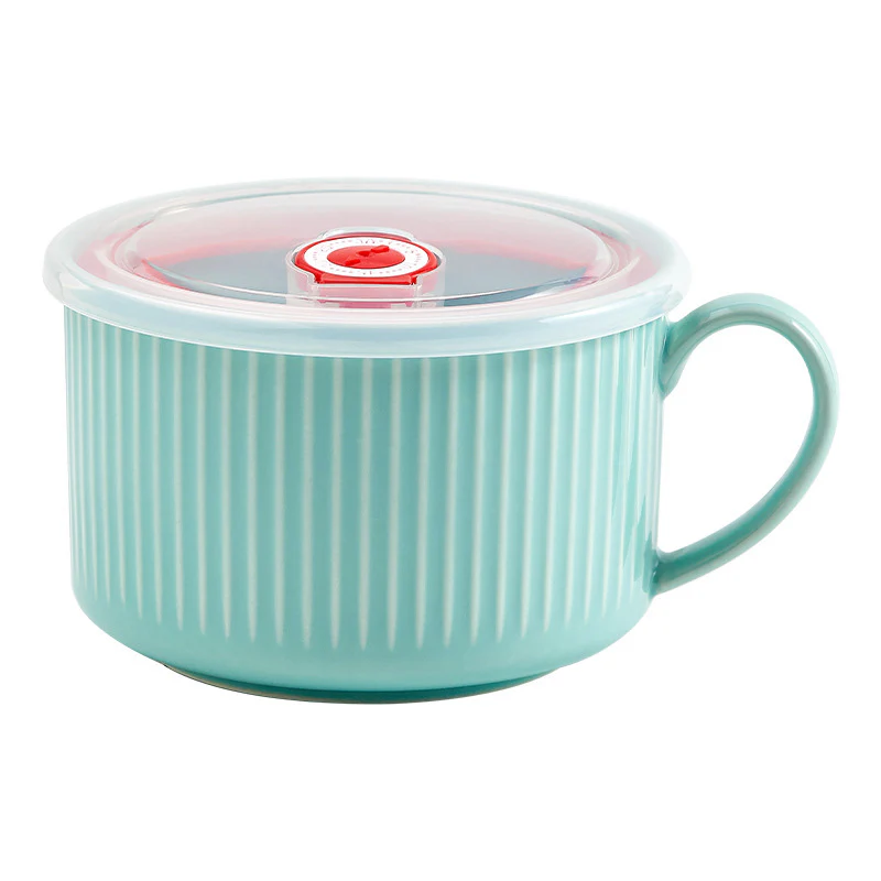 Large Ceramic Large Soup Mug -Airtight Lid