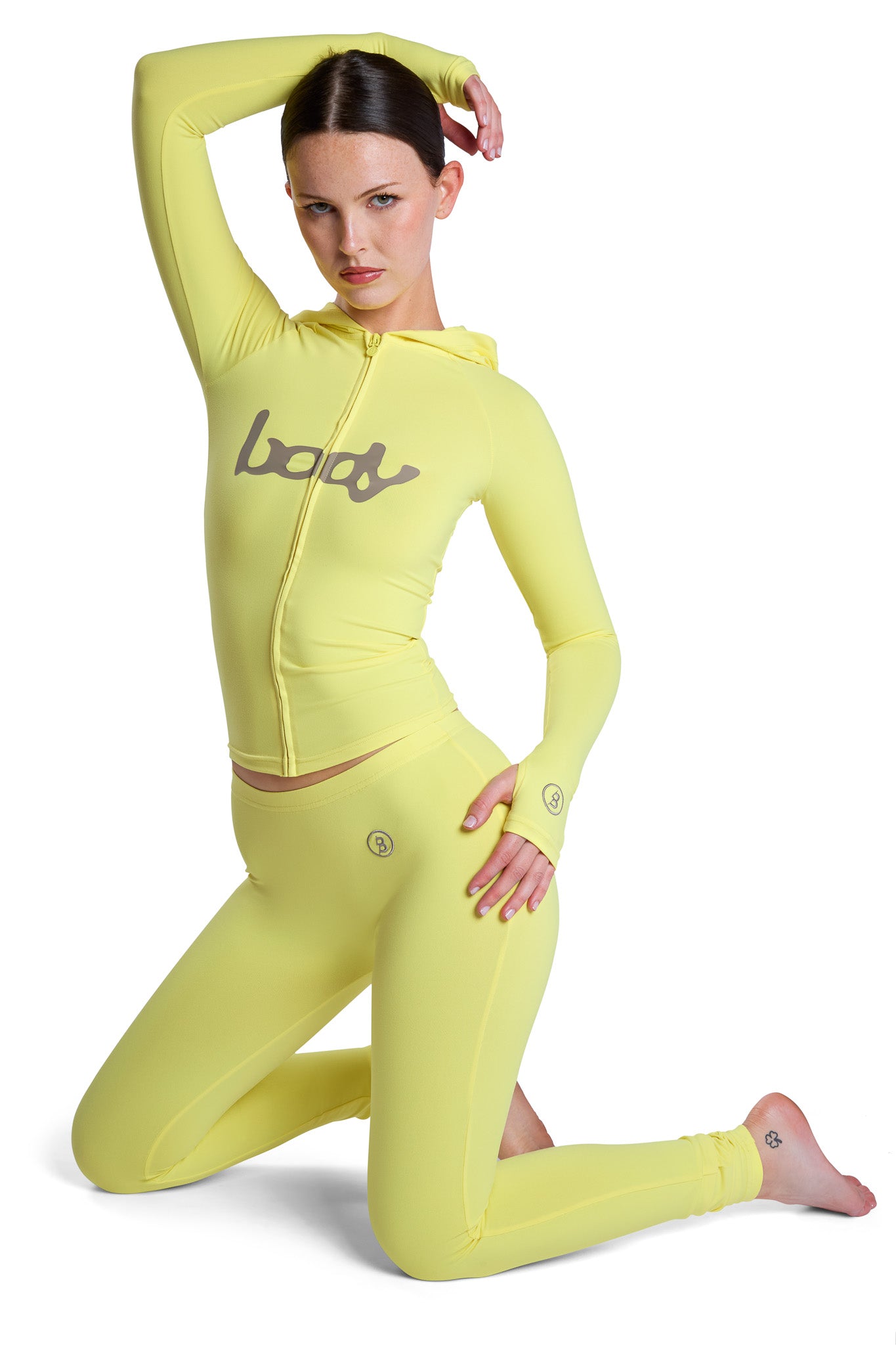BASICS HOODIE 2.0 (CANARY YELLOW/TAUPE)