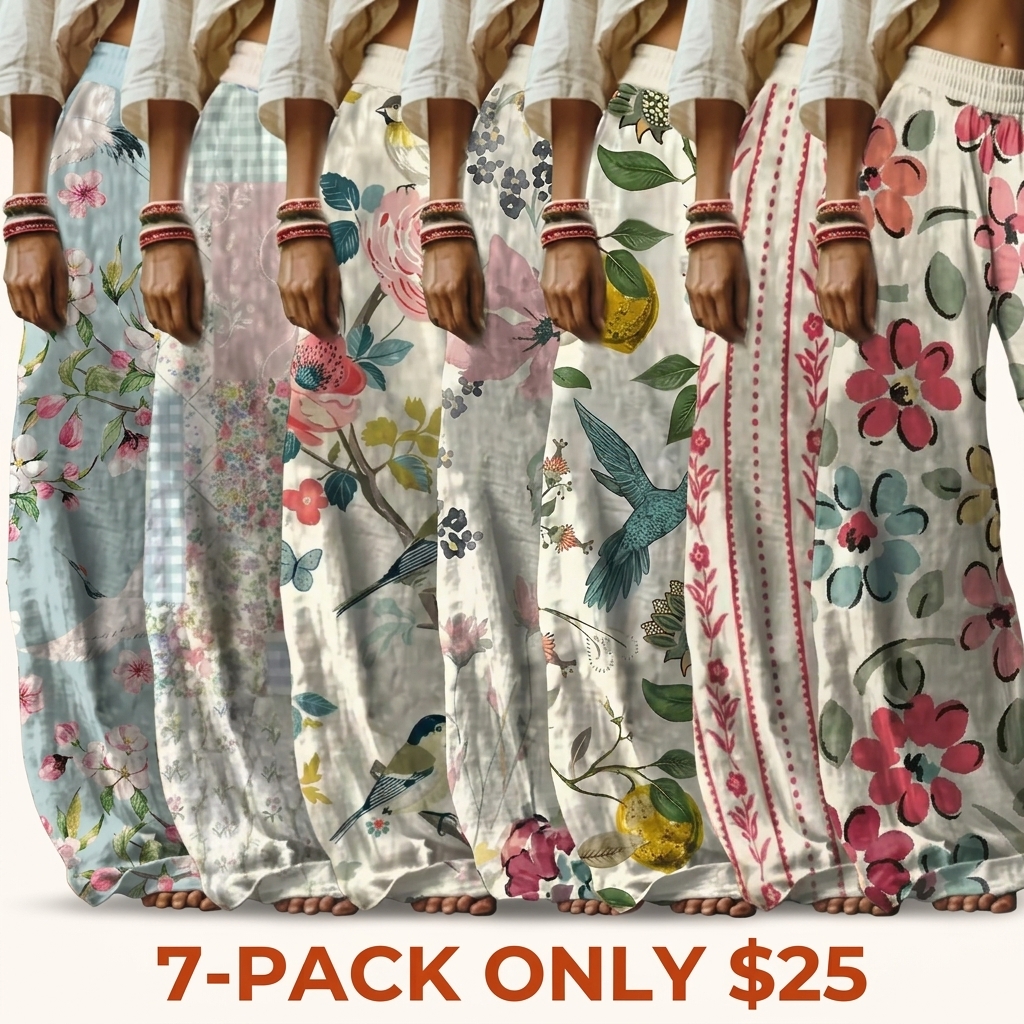 Women's Floral Casual Trousers — Comfortable, Breathable Fabric