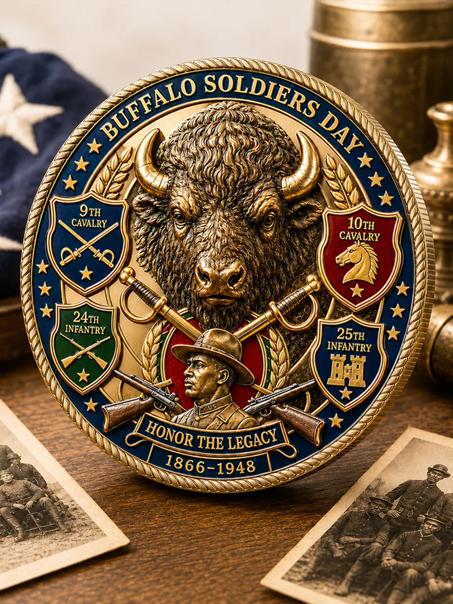 Buffalo Soldiers Day Commemorative Metal Medal