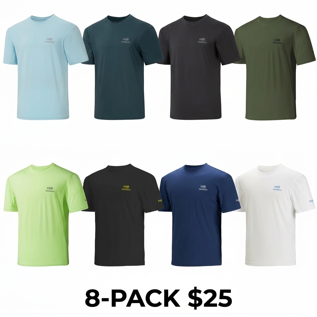 Men's UPF 50+ Sun Protection Fishing Shirt – Short Sleeve Quick Dry T-Shirt