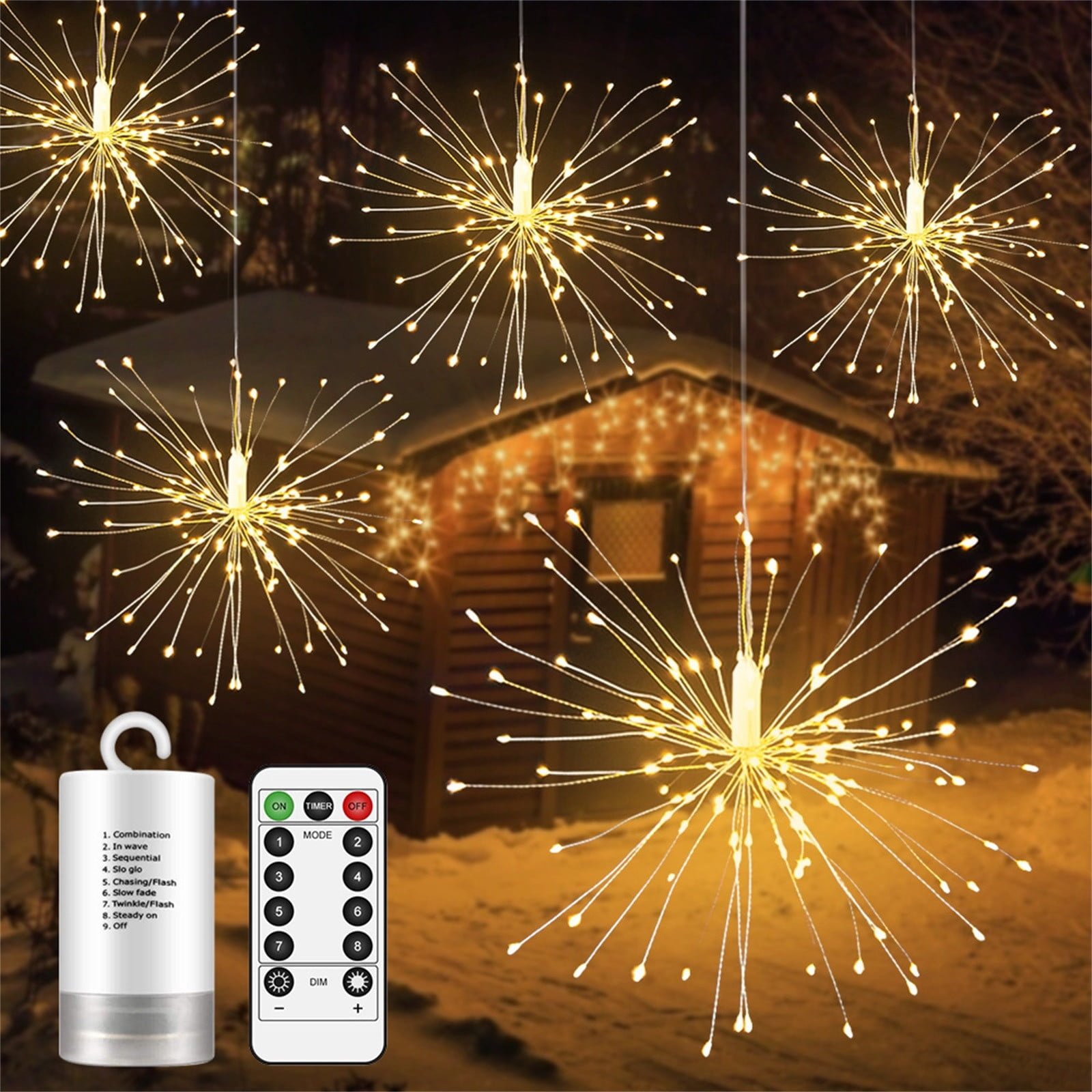 🎄Hanging Starburst Fairy Lights for Christmas